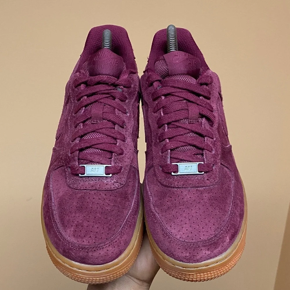 Nike Air Force 1 Low ‘07 Suede “Deep Garnet” 749263-600 Size 8 - Picture 12 of 17